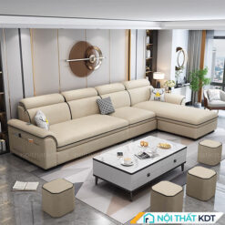Ghe sofa goc L boc vai ni S110 11