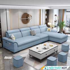 Ghe sofa goc L boc vai ni S110 13