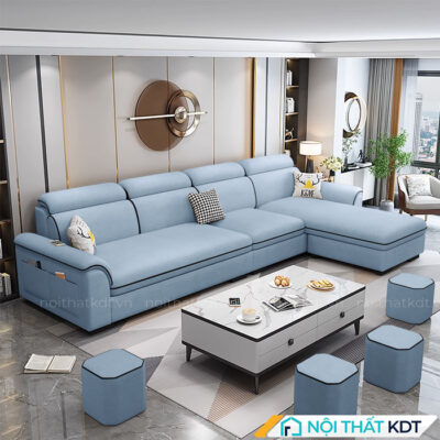 Ghe sofa goc L boc vai ni S110 13