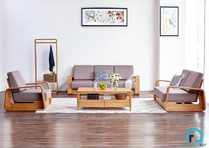 Ghế sofa văng gỗ sồi kiểu Nhật S174 (1)