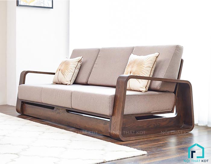 Ghế sofa văng gỗ sồi kiểu Nhật S174 (3)