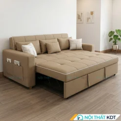 Sofa bed bọc nỉ dáng đơn giản SG17 màu be