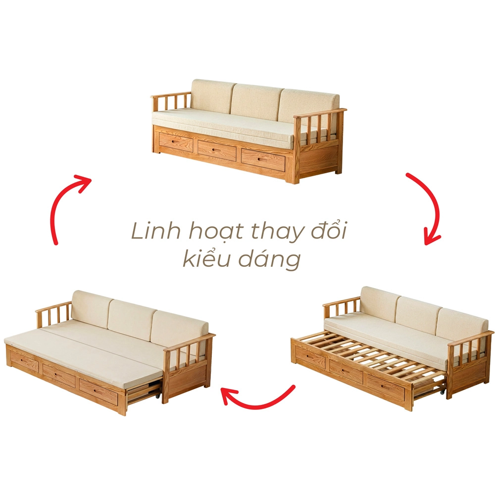 Sofa giường SG35 linh hoạt thay đổi kiểu dáng
