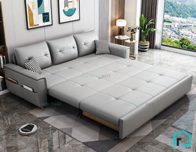 Sofa giường bọc da mã S12 - 2