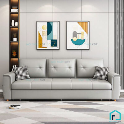 Sofa giường bọc da mã S12 - 3