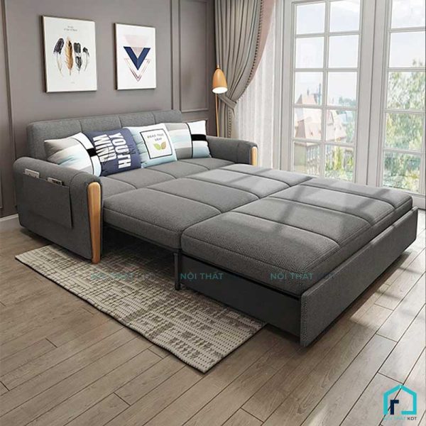 Sofa giường chân gỗ cách điệu đẹp mắt S20 (2)