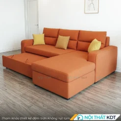 Sofa giường cho 2 người nằm ngủ SG11 màu cam không rút lúm