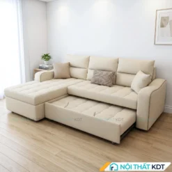 Sofa giường cho 2 người nằm ngủ SG11 màu kem