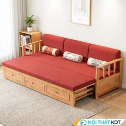 Sofa giường có ngăn kéo SG35 màu đỏ
