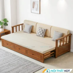 Sofa giường có ngăn kéo SG35 màu kem