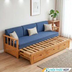 Sofa giường có ngăn kéo SG35 màu xanh lam