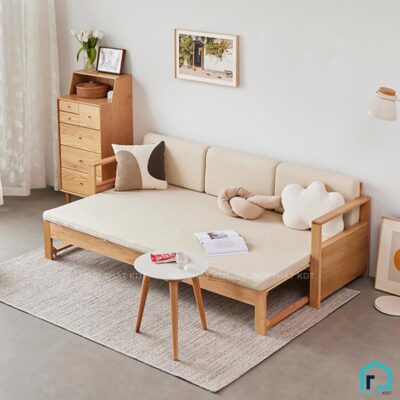Sofa giường gỗ tay mỏng có ngăn kéo S40 (14)