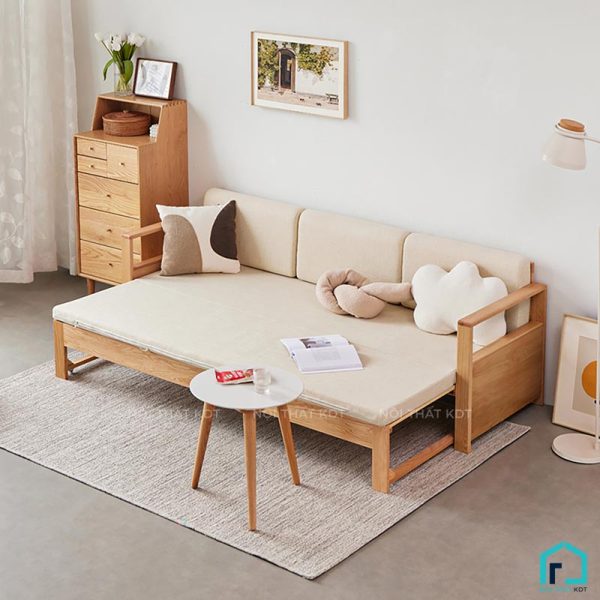 Sofa giường gỗ tay mỏng có ngăn kéo S40 (15)