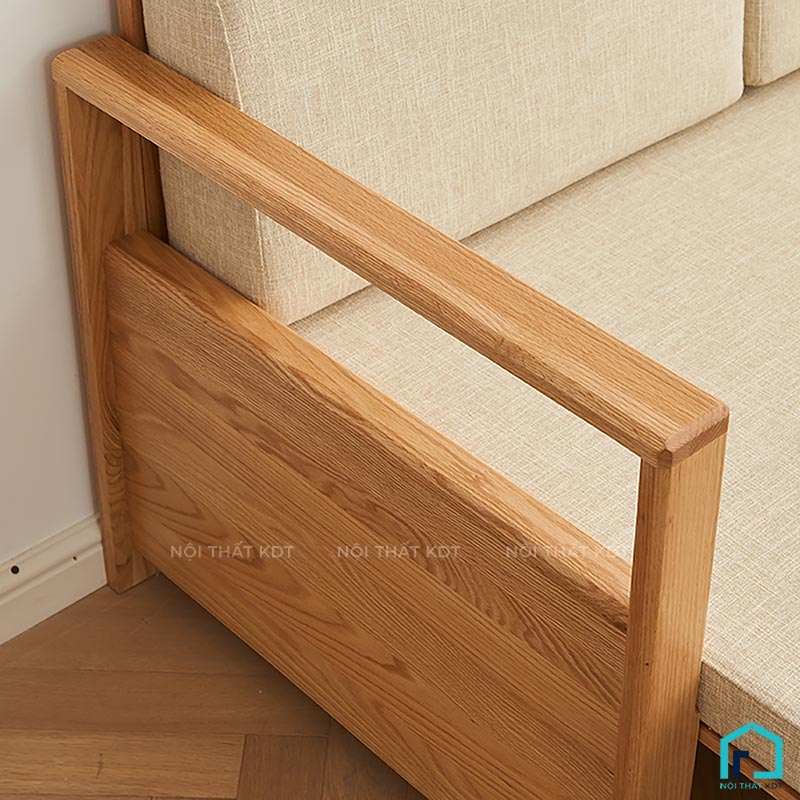 Sofa giường gỗ tay mỏng có ngăn kéo S40 (5)