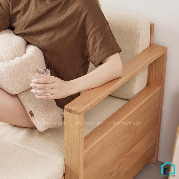 Sofa giường gỗ tay mỏng có ngăn kéo S40 (9)