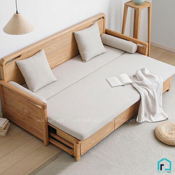 Sofa giường gỗ tay vịn mỏng tinh tế S34 (9)