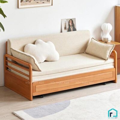 Sofa giường gỗ tay vịn nan ngang S47 (5)