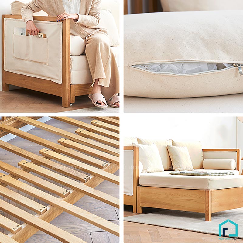 Sofa giường gỗ tay vịn siêu mỏng S46 (4)
