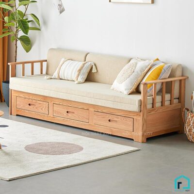 Sofa giường tay vịn mỏng có ngăn kéo S35 (5)