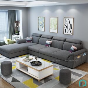 Sofa góc L bọc nỉ (10