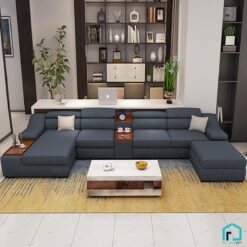 Sofa nỉ góc L đệm rời S161A (1)