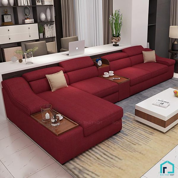 Sofa nỉ góc L đệm rời S161A (2)