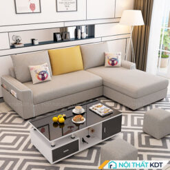 Bộ sofa nỉ phòng khách góc L 3 chỗ ngồi mã S23A