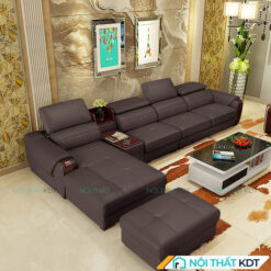 Bộ ghế sofa phòng khách da góc sang trọng S223