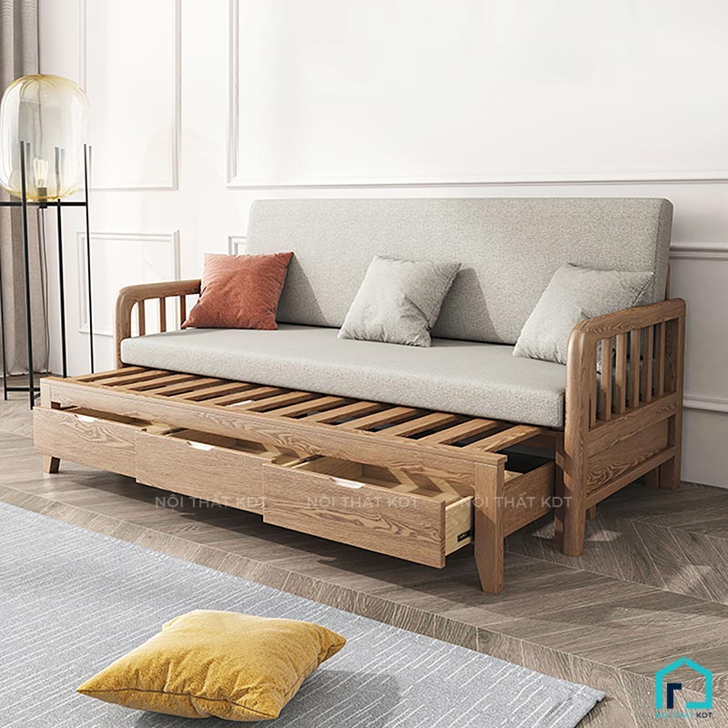 Sofa giường gỗ tay vịn nan dọc S48 (7)