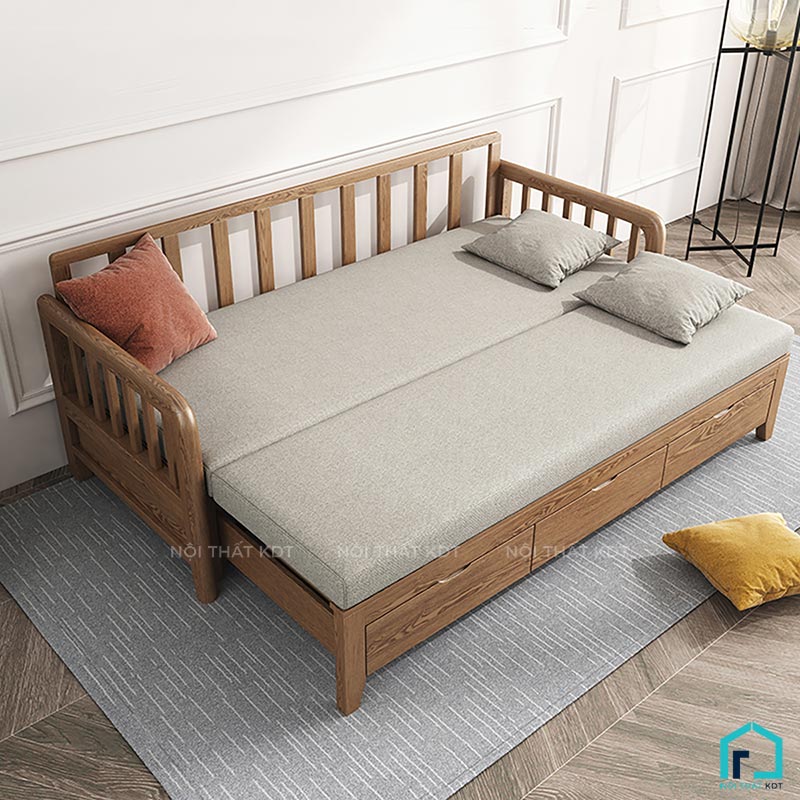Sofa giường gỗ tay vịn nan dọc S48 (8)