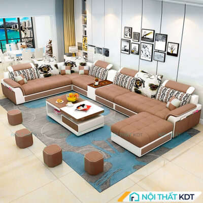 Bo ghe sofa ni chu U sang trong hien dai S30U 17