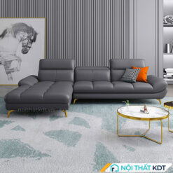 Bộ sofa góc da góc L sang trọng đệm rút lõm S199