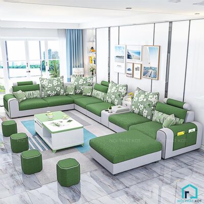 Bộ sofa hình chữ U bọc nỉ cho nhà rộng S27U (7)