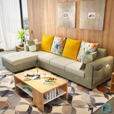 Sofa nỉ góc L nhỏ gọn cho chung cư, nhà hẹp (1)