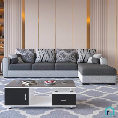 Sofa nỉ góc L nhỏ gọn cho chung cư, nhà hẹp (7)