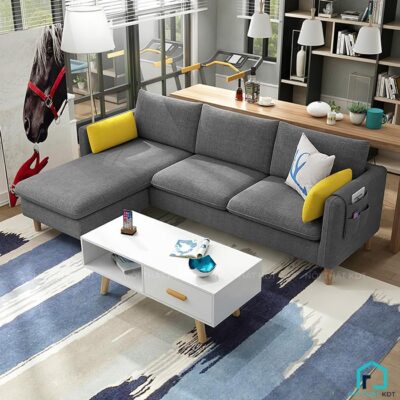 Sofa nỉ góc L thông minh nhỏ gọn S33A (5)