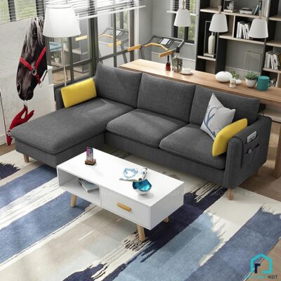 Sofa nỉ góc L thông minh nhỏ gọn S33A (6)