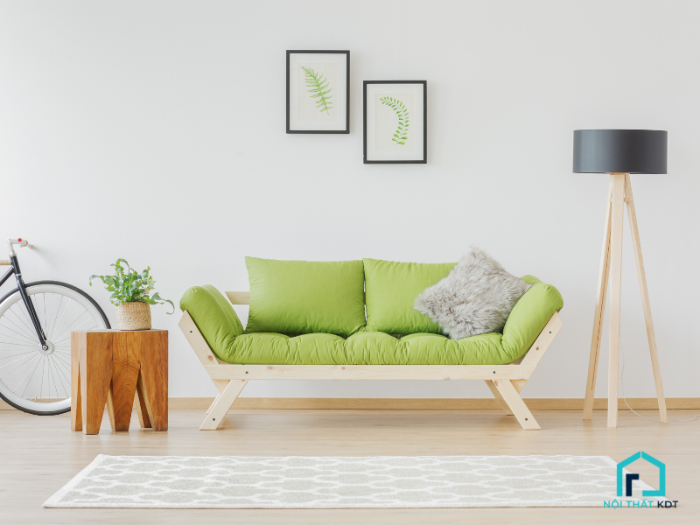 sofa gỗ sồi hiện đại