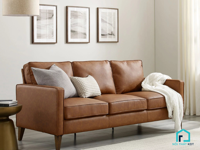 Sofa da phong cách sang trọng.