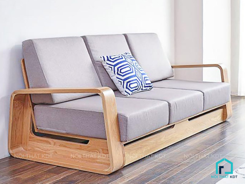 ghế sofa văng gỗ sồi kiểu nhật 