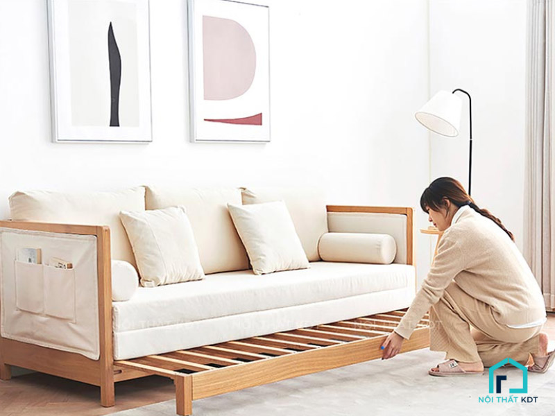 sofa giường gỗ siêu mỏng