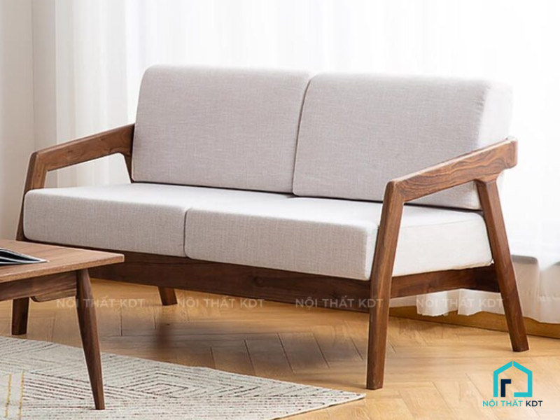 ghế sofa gỗ tay mỏng nhỏ gọn
