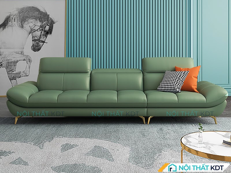 Ghế sofa văng da tay vịn liền đệm S199V