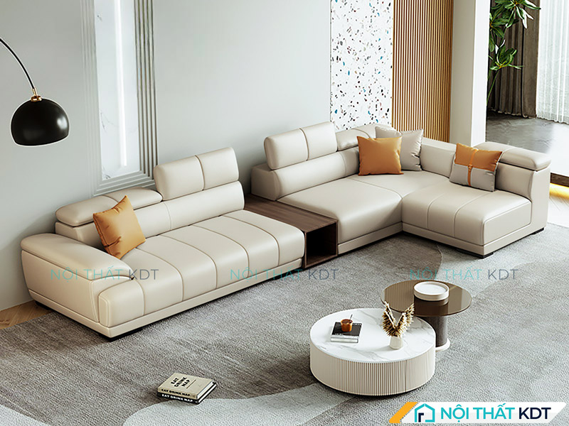Nhiều mẫu sofa da có thể tháo tay vịn, đệm lưng – lý tưởng cho người thích thay đổi không gian