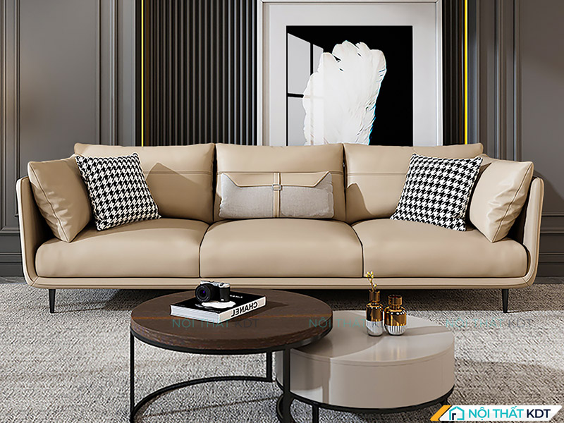 Sofa S121 với chất lượng da cao cấp, giữ phom tốt, không xẹp lún dù sử dụng lâu dài