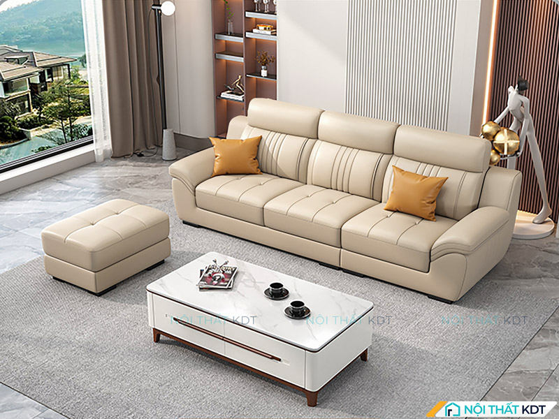 Sofa màu kem S211 thiết kế đơn giản mà tinh tế