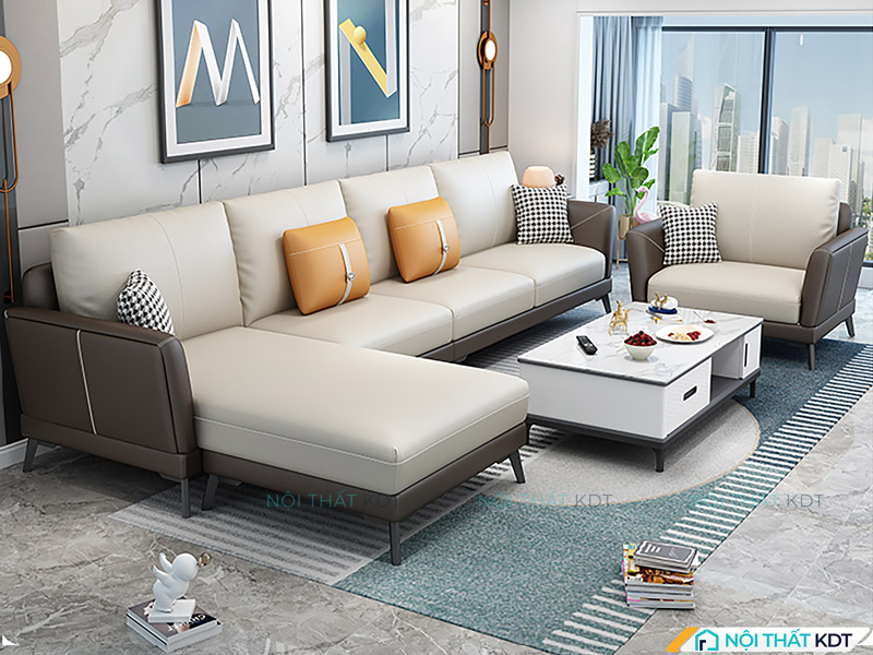 Sofa da với thiết kế đa dạng và hiện đại