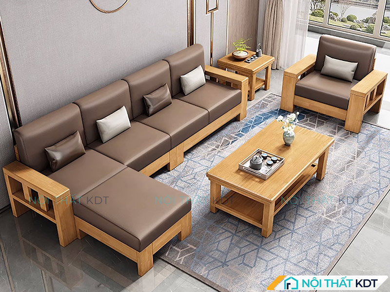 Sofa gỗ nổi bật với độ bền vượt trội, có thể dùng hàng chục năm nếu bảo quản tốt, thích hợp đầu tư lâu dài