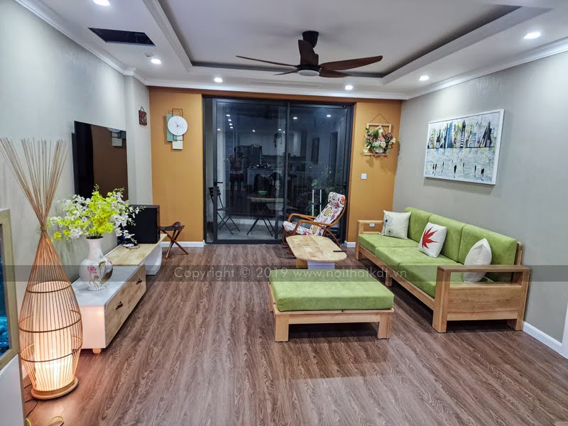 Nổi bật không gian phòng khách với sofa chữ L