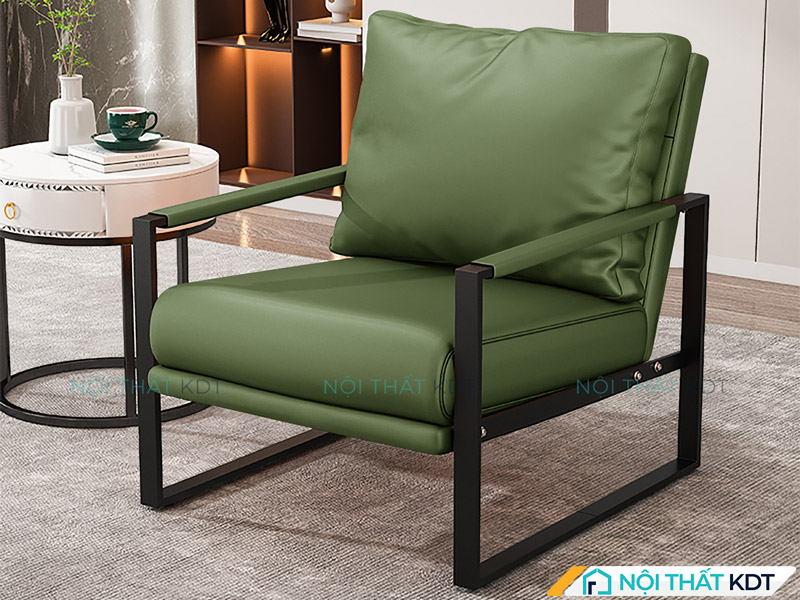Sofa đơn màu xanh là cây S85 là điểm nhấn dịu dàng